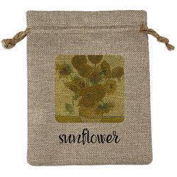 Sunflowers (Van Gogh 1888) Medium Burlap Gift Bag - Front