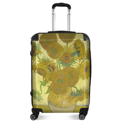 Sunflowers (Van Gogh 1888) Suitcase - 24" Medium - Checked