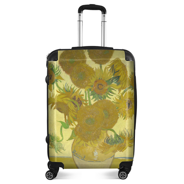 Custom Sunflowers (Van Gogh 1888) Suitcase - 24" Medium - Checked