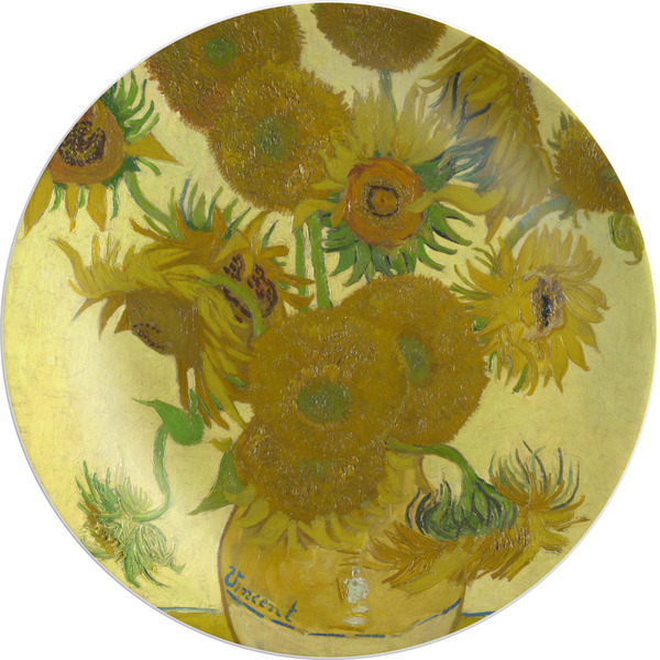 Custom Sunflowers (Van Gogh 1888) Melamine Salad Plate - 8"
