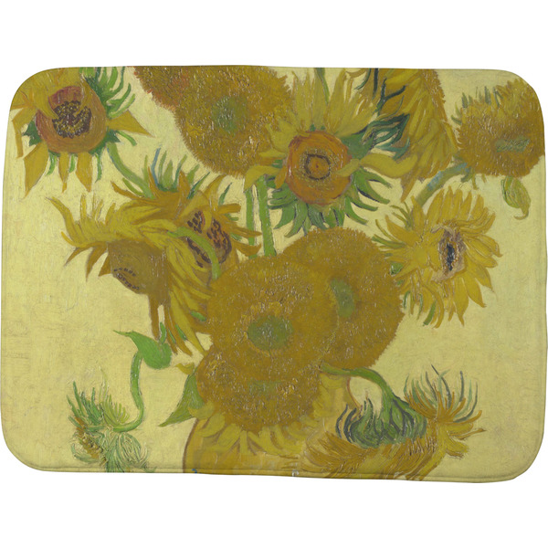 Custom Sunflowers (Van Gogh 1888) Memory Foam Bath Mat - 48"x36"
