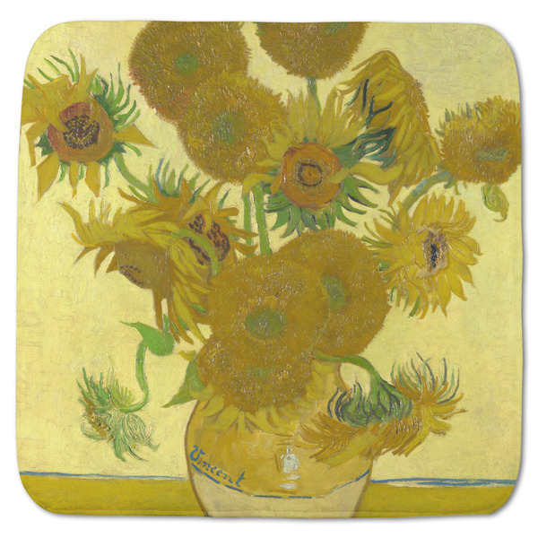 Custom Sunflowers (Van Gogh 1888) Memory Foam Bath Mat - 48"x48"