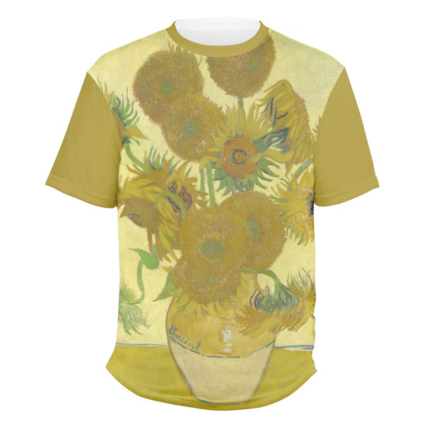 Custom Sunflowers (Van Gogh 1888) Men's Crew T-Shirt - Small