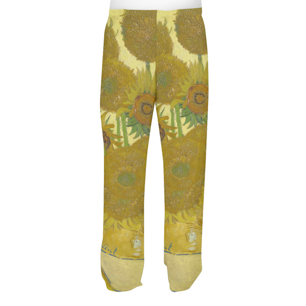 Sunflowers (Van Gogh 1888) Men's Pjs Back - on model