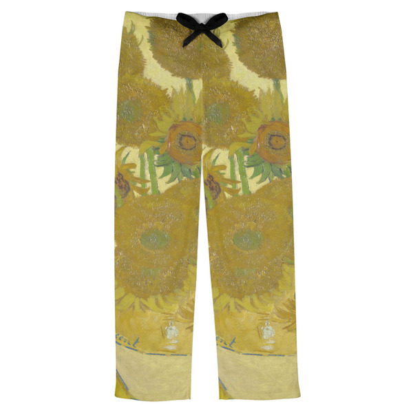 Custom Sunflowers (Van Gogh 1888) Mens Pajama Pants - S