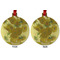 Sunflowers (Van Gogh 1888) Metal Ball Ornament - Front and Back