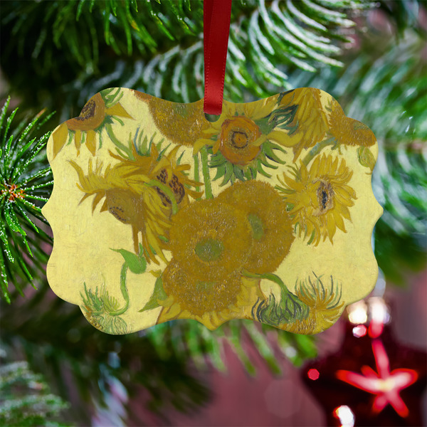 Sunflowers (Van Gogh 1888) Metal Benilux Ornament - Lifestyle