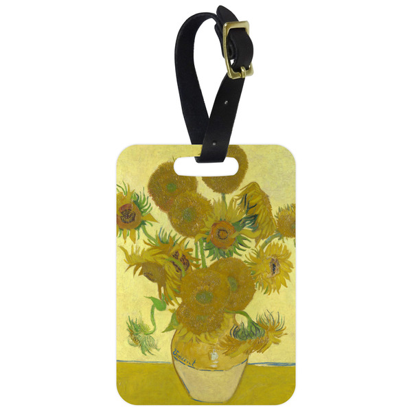 Custom Sunflowers (Van Gogh 1888) Metal Luggage Tag