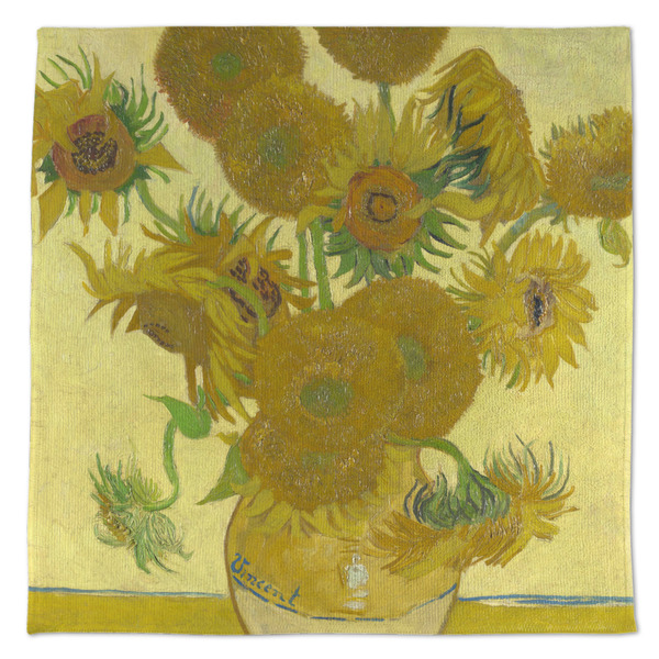 Custom Sunflowers (Van Gogh 1888) Microfiber Dish Towel