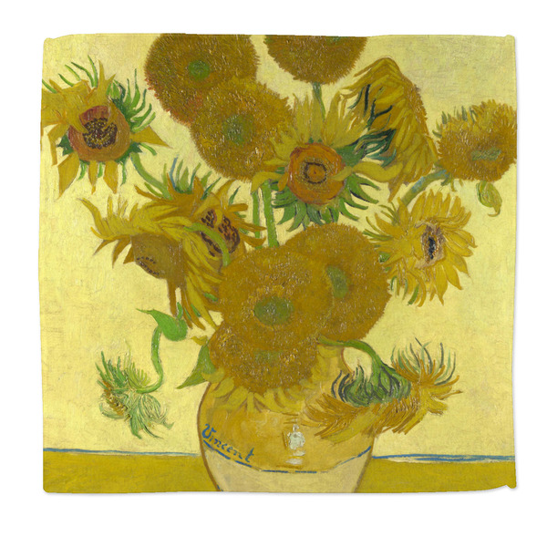 Custom Sunflowers (Van Gogh 1888) Microfiber Dish Rag