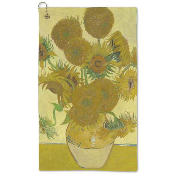 Custom Sunflowers (Van Gogh 1888) Microfiber Golf Towel - Large