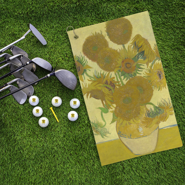 Sunflowers (Van Gogh 1888) Microfiber Golf Towels - LIFESTYLE