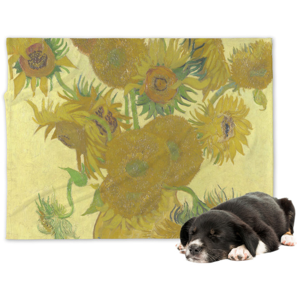 Custom Sunflowers (Van Gogh 1888) Dog Blanket