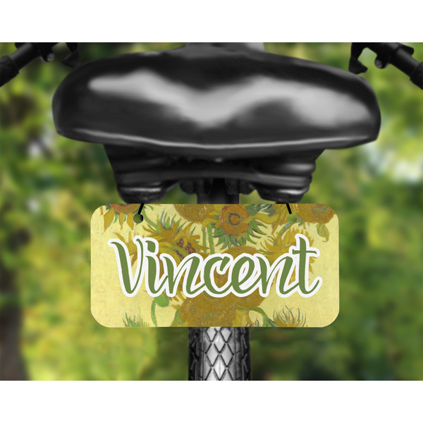 Sunflowers (Van Gogh 1888) Mini License Plate on Bicycle - LIFESTYLE Two holes