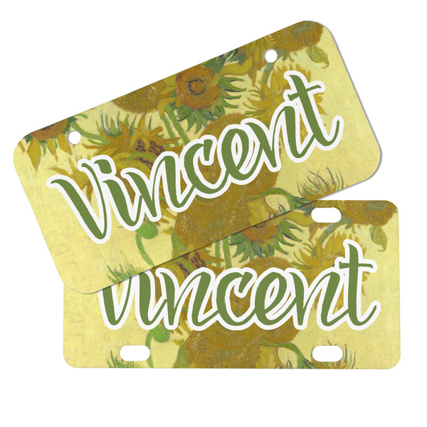 Sunflowers (Van Gogh 1888) Mini License Plates - MAIN (4 and 2 Holes)