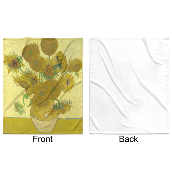 Sunflowers (Van Gogh 1888) Minky Blanket - 50"x60" - Single Sided - Front & Back