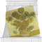 Sunflowers (Van Gogh 1888) Minky Blanket - On Bed