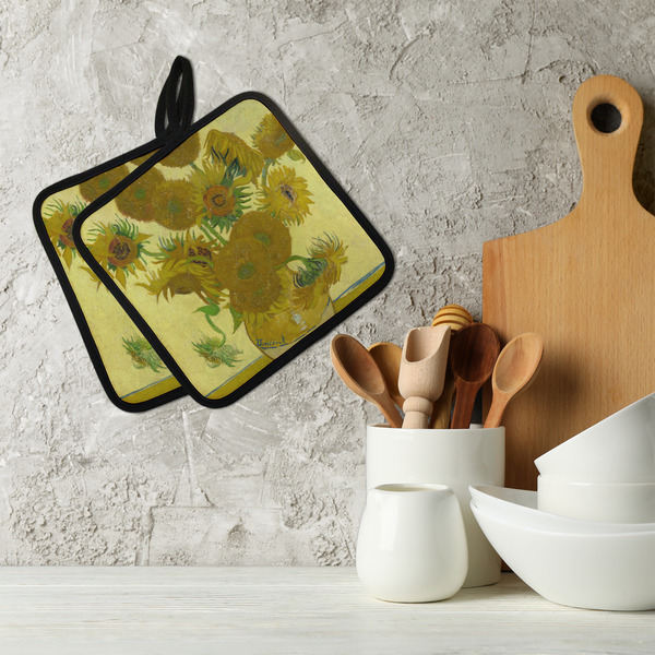 Sunflowers (Van Gogh 1888) Neoprene Pot Holder - Set of 2  LIFESTYLE