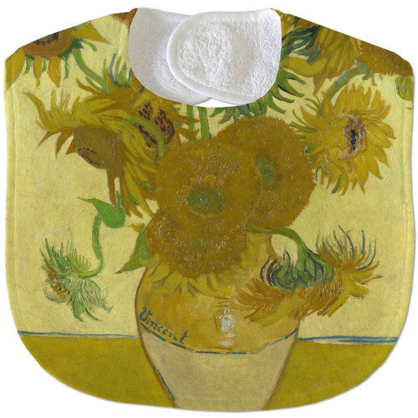 Custom Sunflowers (Van Gogh 1888) Velour Baby Bib