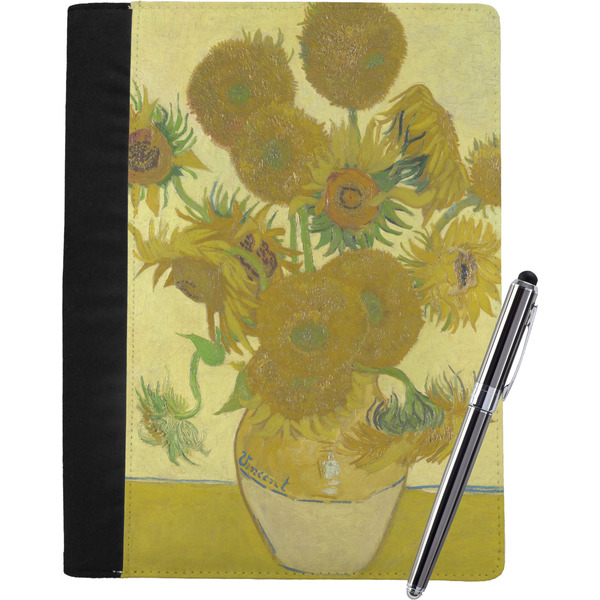 Custom Sunflowers (Van Gogh 1888) Notebook Padfolio - Large