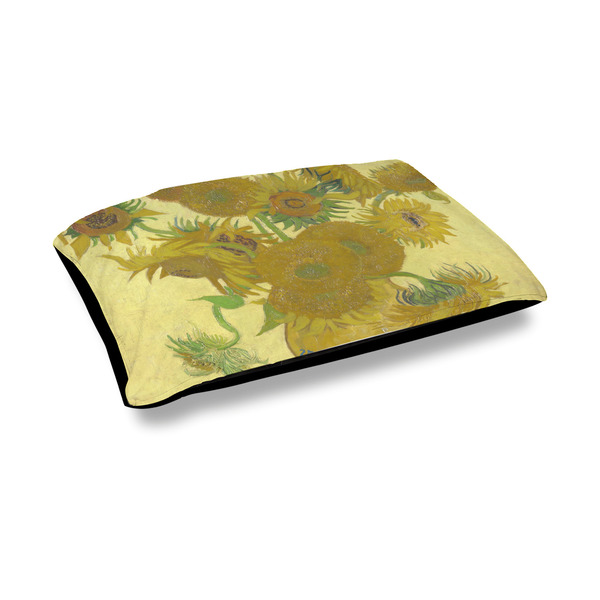 Custom Sunflowers (Van Gogh 1888) Outdoor Dog Bed - Medium