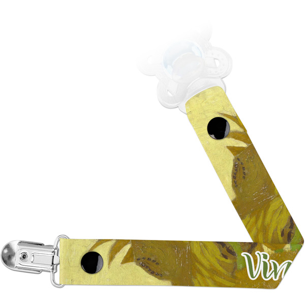 Custom Sunflowers (Van Gogh 1888) Pacifier Clip