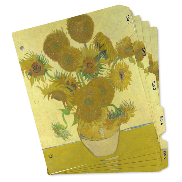 Custom Sunflowers (Van Gogh 1888) Binder Tab Divider Set
