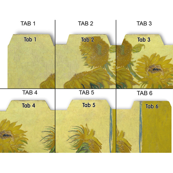 Sunflowers (Van Gogh 1888) Page Dividers - Set of 6 - Approval