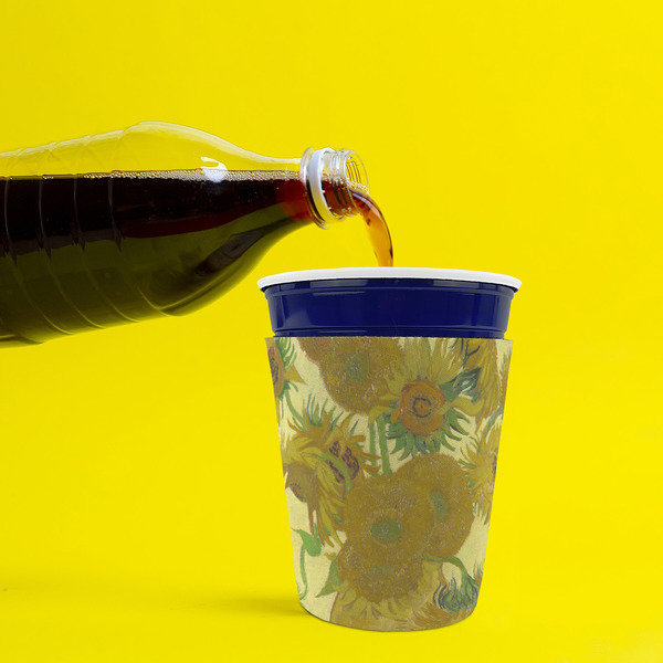 Sunflowers (Van Gogh 1888) Party Cup Sleeves - without bottom - Lifestyle