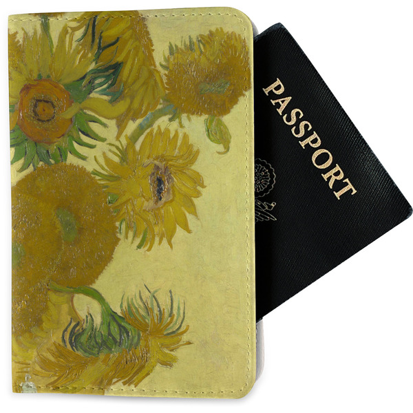 Custom Sunflowers (Van Gogh 1888) Passport Holder - Fabric