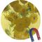 Sunflowers (Van Gogh 1888) Personalized Round Fridge Magnet