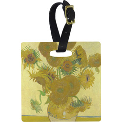 Sunflowers (Van Gogh 1888) Plastic Luggage Tag - Square