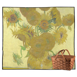 Sunflowers (Van Gogh 1888) Outdoor Picnic Blanket
