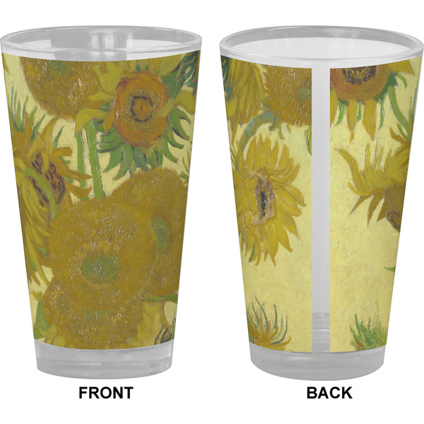 Sunflowers (Van Gogh 1888) Pint Glass - Full Color - Front & Back Views