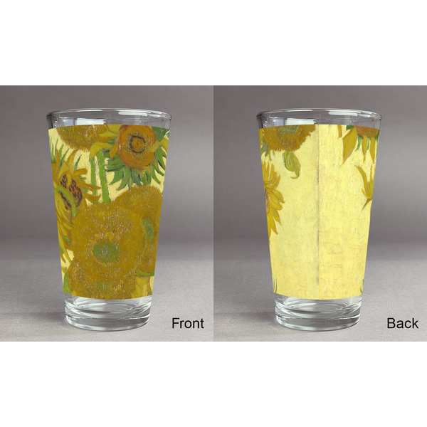 Sunflowers (Van Gogh 1888) Pint Glass - Full Fill w Transparency - Approval