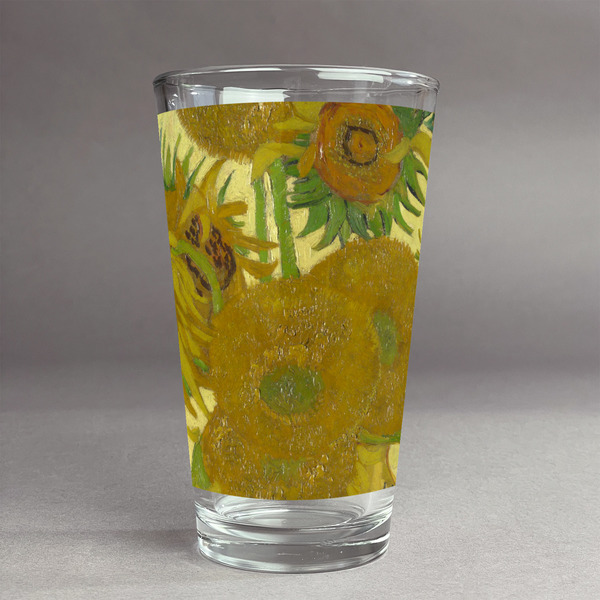 Custom Sunflowers (Van Gogh 1888) Pint Glass - Full Print