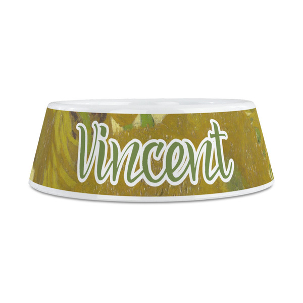 Sunflowers (Van Gogh 1888) Plastic Dog Bowls - Medium - Front
