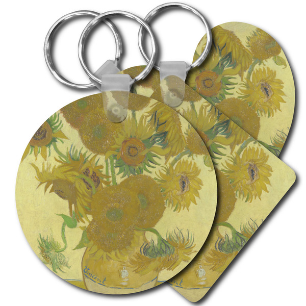 Custom Sunflowers (Van Gogh 1888) Plastic Keychain