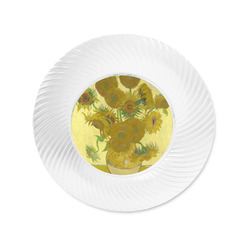 Sunflowers (Van Gogh 1888) Plastic Party Appetizer & Dessert Plates - 6"
