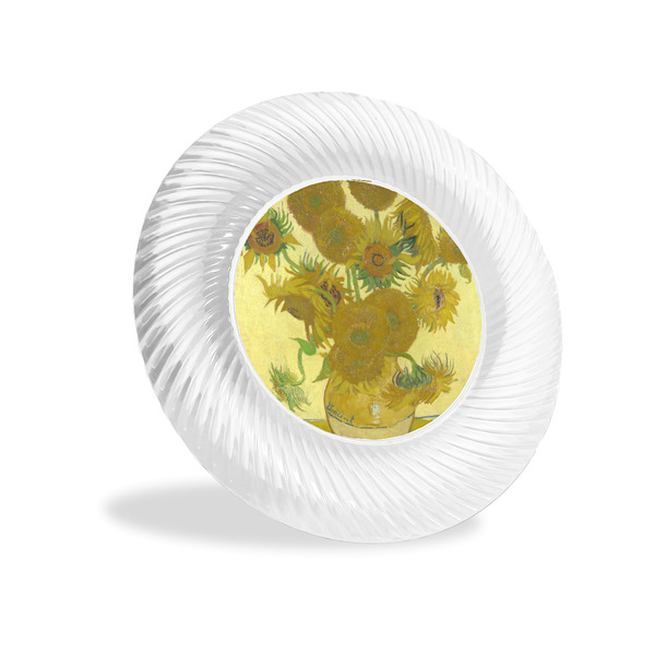 Custom Sunflowers (Van Gogh 1888) Plastic Party Appetizer & Dessert Plates - 6"