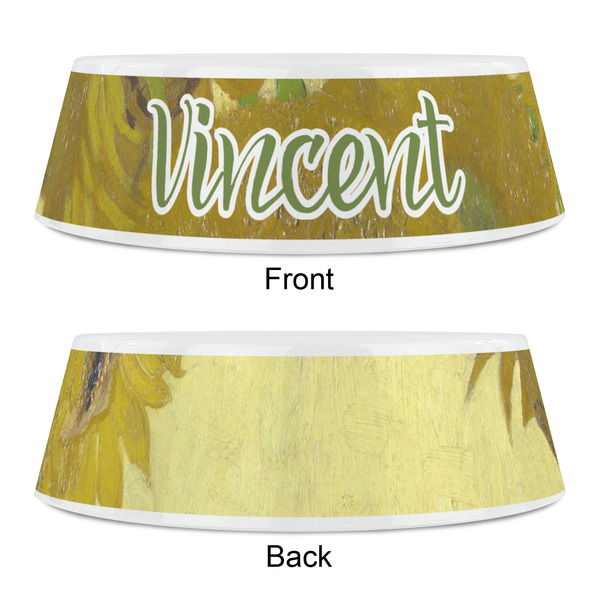 Sunflowers (Van Gogh 1888) Plastic Pet Bowls - Small - Approval