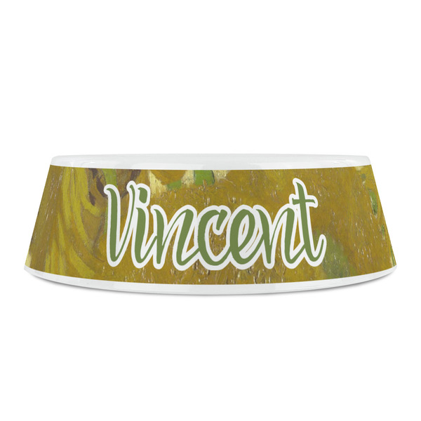 Sunflowers (Van Gogh 1888) Plastic Pet Bowls - Small - Front
