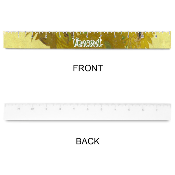 Sunflowers (Van Gogh 1888) Plastic Ruler - 12" - APPROVAL