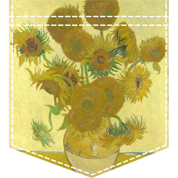 Custom Sunflowers (Van Gogh 1888) Iron On Faux Pocket