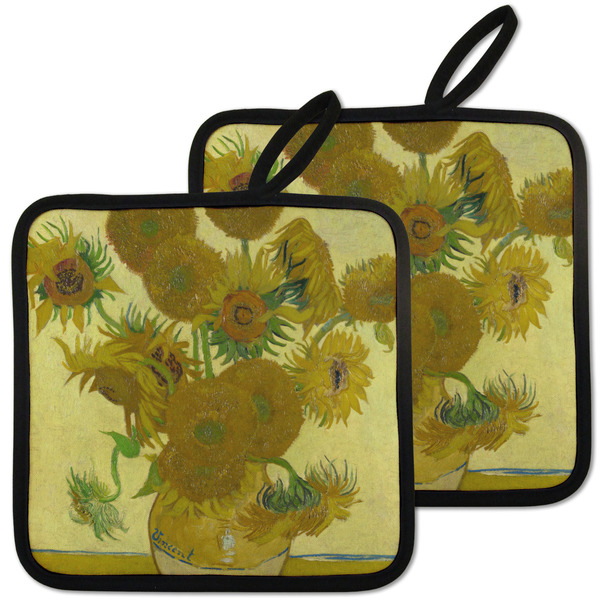 Custom Sunflowers (Van Gogh 1888) Pot Holders - Set of 2