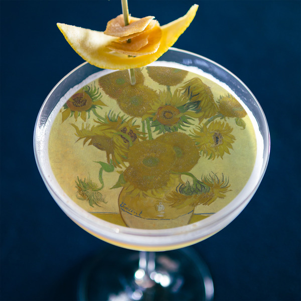 Sunflowers (Van Gogh 1888) Printed Drink Topper - XLarge - In Context