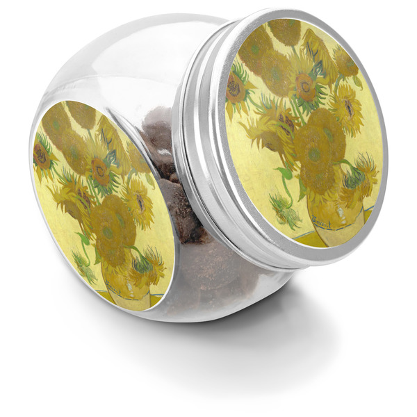 Custom Sunflowers (Van Gogh 1888) Puppy Treat Jar