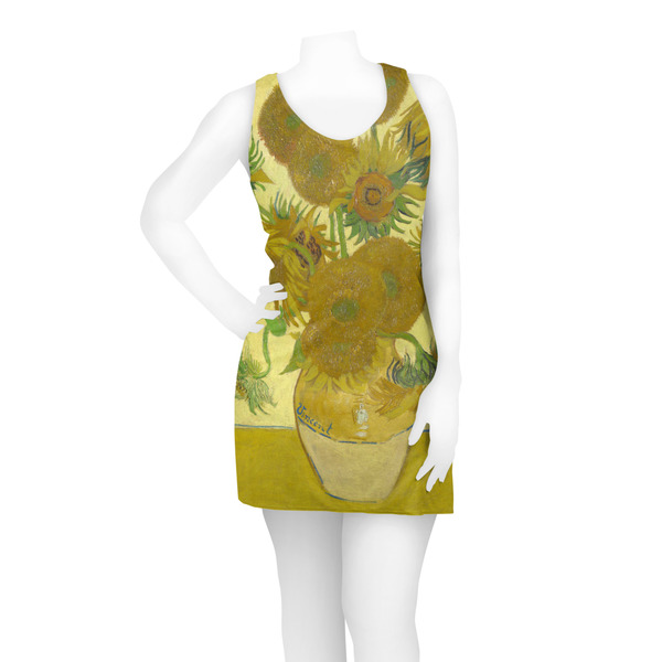 Sunflowers (Van Gogh 1888) Racerback Dress - On Model - Front