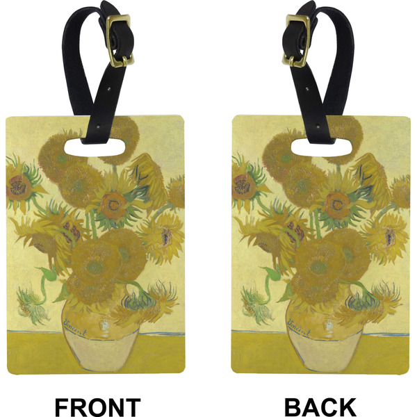 Sunflowers (Van Gogh 1888) Rectangle Luggage Tag (Front + Back)