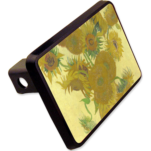 Custom Sunflowers (Van Gogh 1888) Rectangular Trailer Hitch Cover - 2"